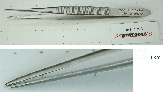Smooth forceps - sharp - 10,5 cm