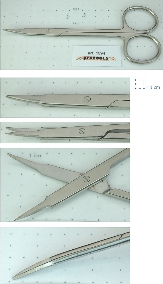 Fine Scissors Steven - curved / sharp  - 11 cm