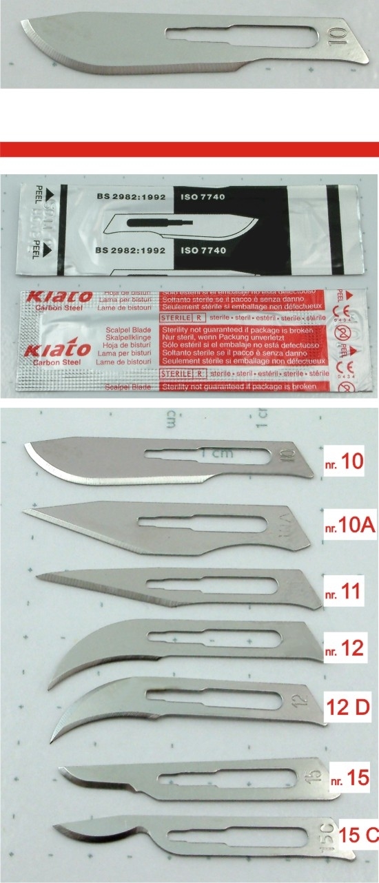 Scalpel blade for handle nr. 3 - ref. 10