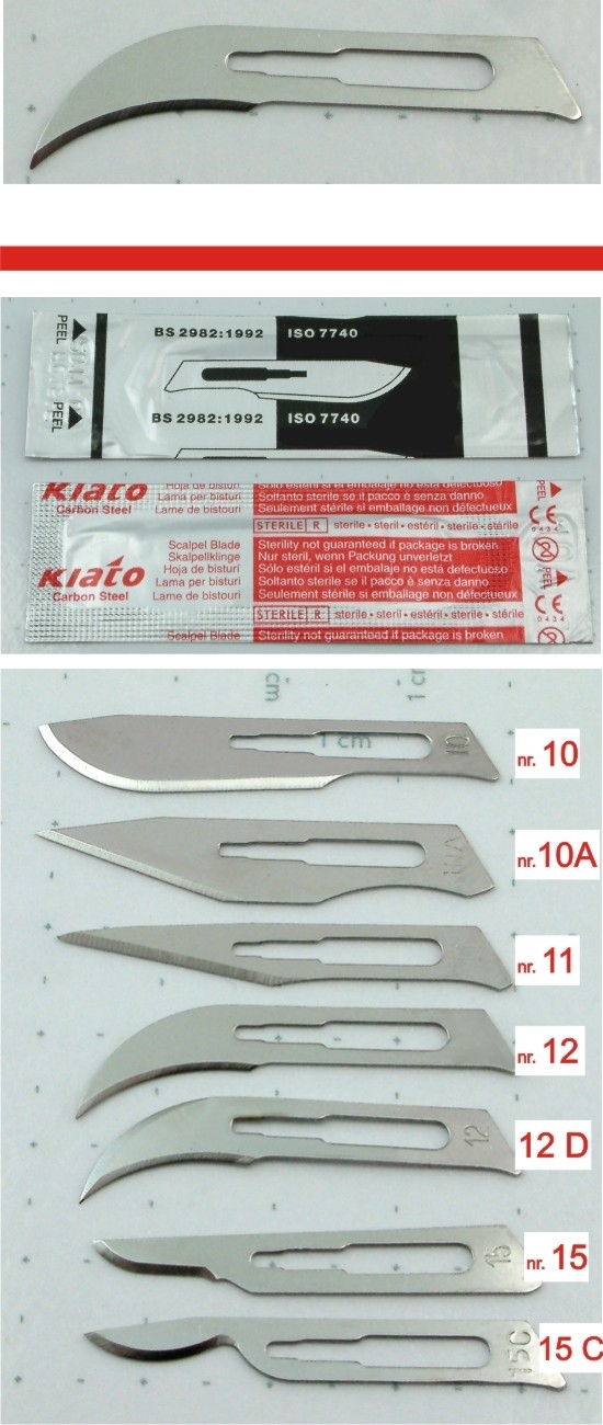 Scalpel blade for handle nr. 3 - ref.12