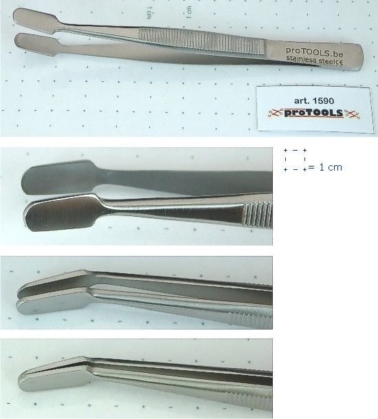 Cover Glass Forceps - 10 cm - smooth