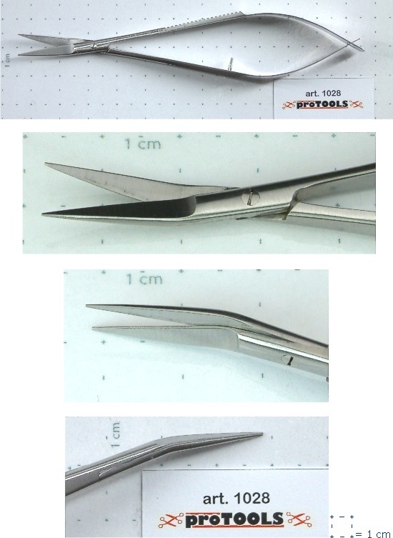Ultra-Fine Scissors Curved (angular) - 12 cm