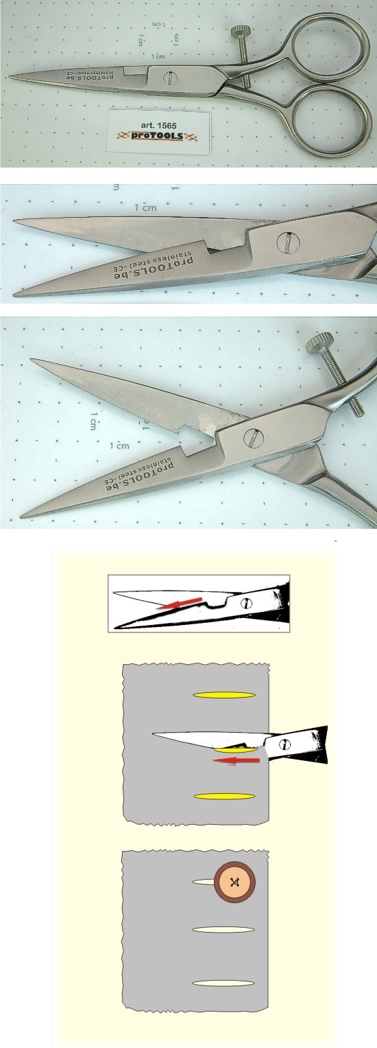 Universal Tissue Scissors 13 cm (Button Hole)