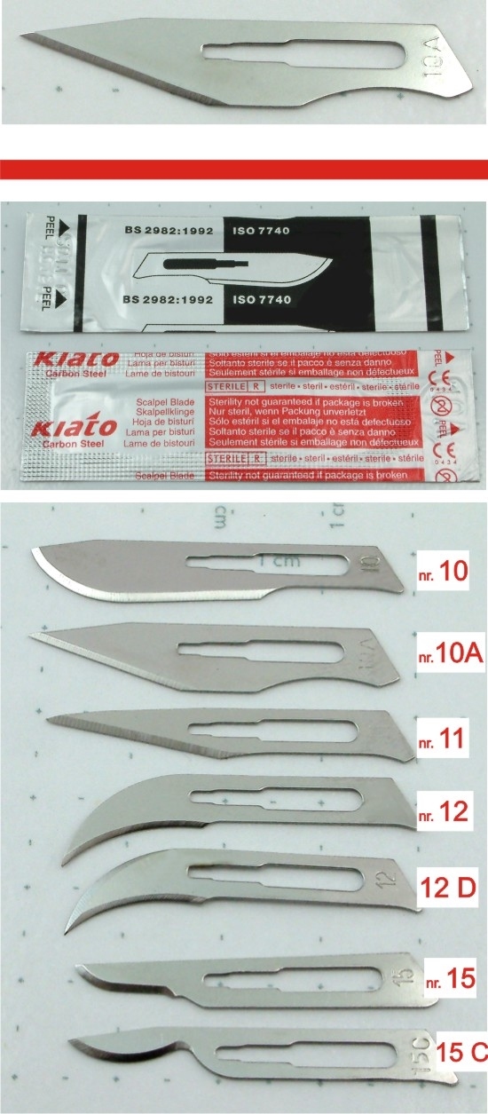 Scalpel blade for handle nr. 3 - ref.10A