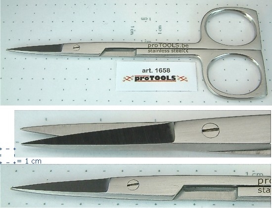 Fine Scissors ``Flat Bottom`` - sharp/sharp - 12 cm