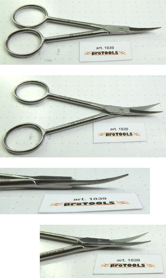 Left hand: fine scissors 10 cm - curved