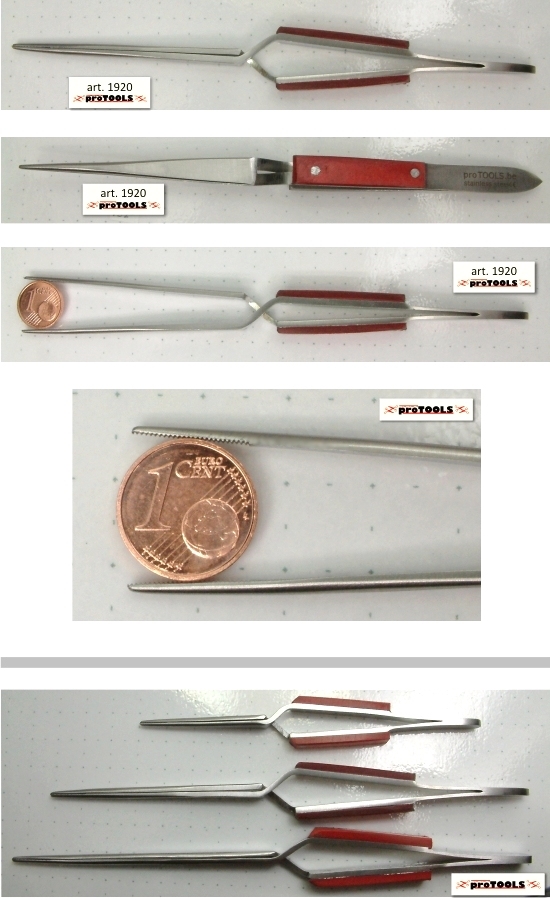Cross Forceps - wooden handle - 16 cm (press to open)