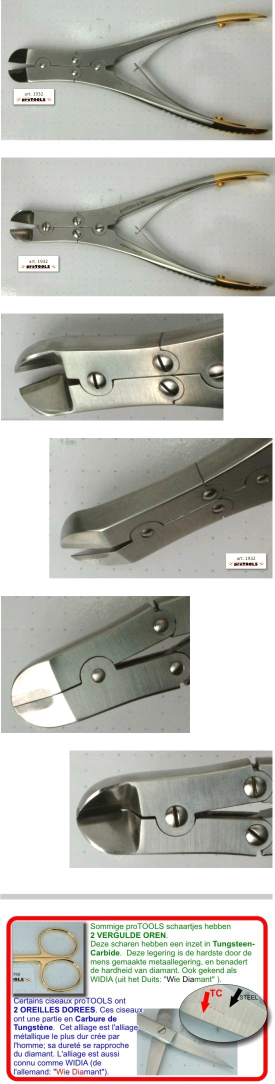 Pinces TC - Pince coupante - 16 cm - angulaire