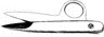 Weaver Scissors (with one ring) - 12 cm