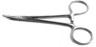 Clamp with 1 on 2 teeth curved - 12,5 cm