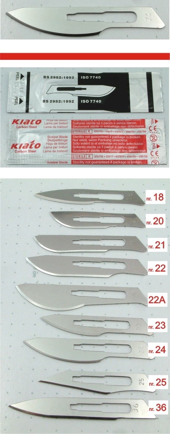 Scalpel blade for handle nr. 4 - ref. 24