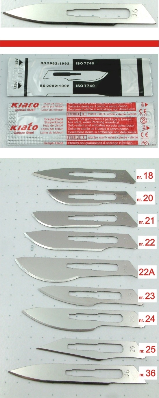Scalpel blade for handle nr. 4 - ref.36