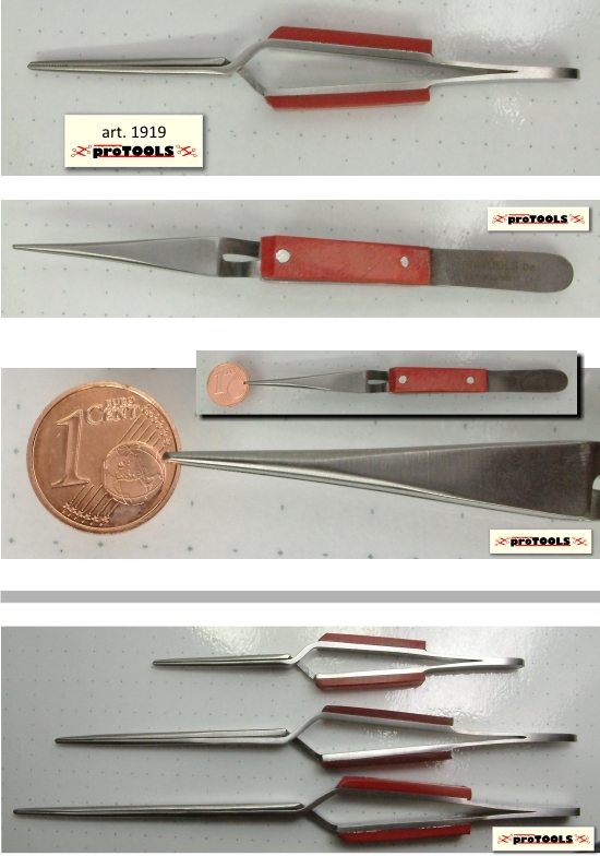 Cross Forceps - wooden handle - 12 cm (press to open)